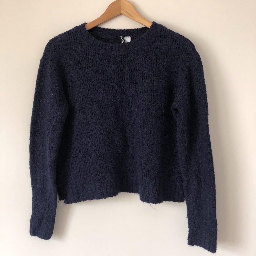 H&M | blue knitted sweater